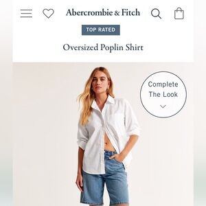 Abercrombie & Fitch Oversized Poplin Shirt